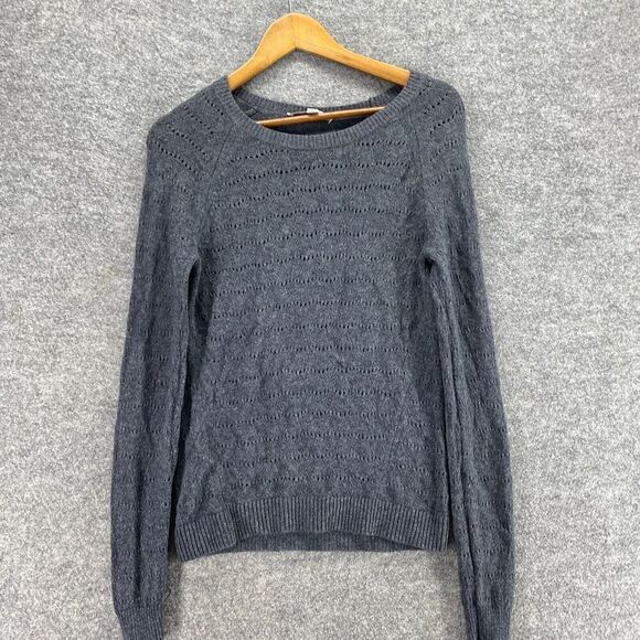 5/$45 Loft Sweater Pullover Women S Small Gray Knit Wool Long Sleeve Round Neck - Picture 3 of 9